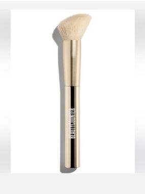 beautycounter Gold Angled Face Brush with Cream Bristles